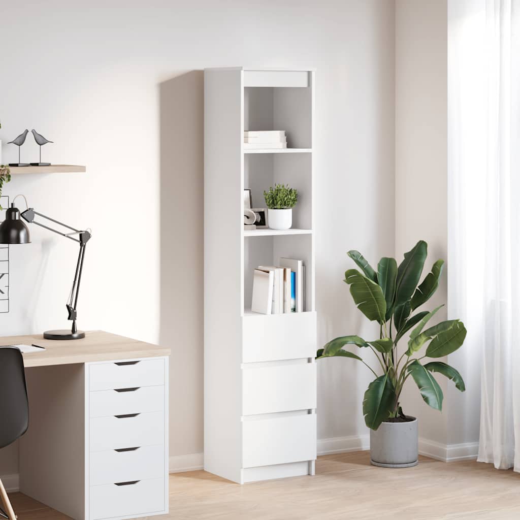 Hoge kast 37,5x35x180 cm spaanplaat wit is nu te koop bij PeponiXL, paradijselijk wonen!