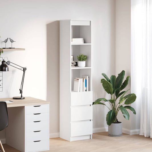 Hoge kast 37,5x35x180 cm spaanplaat wit is nu te koop bij PeponiXL, paradijselijk wonen!