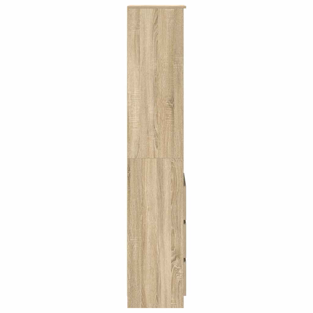 Highboard 37,5x35x180 cm spaanplaat sonoma eikenkleurig is nu te koop bij PeponiXL, paradijselijk wonen!