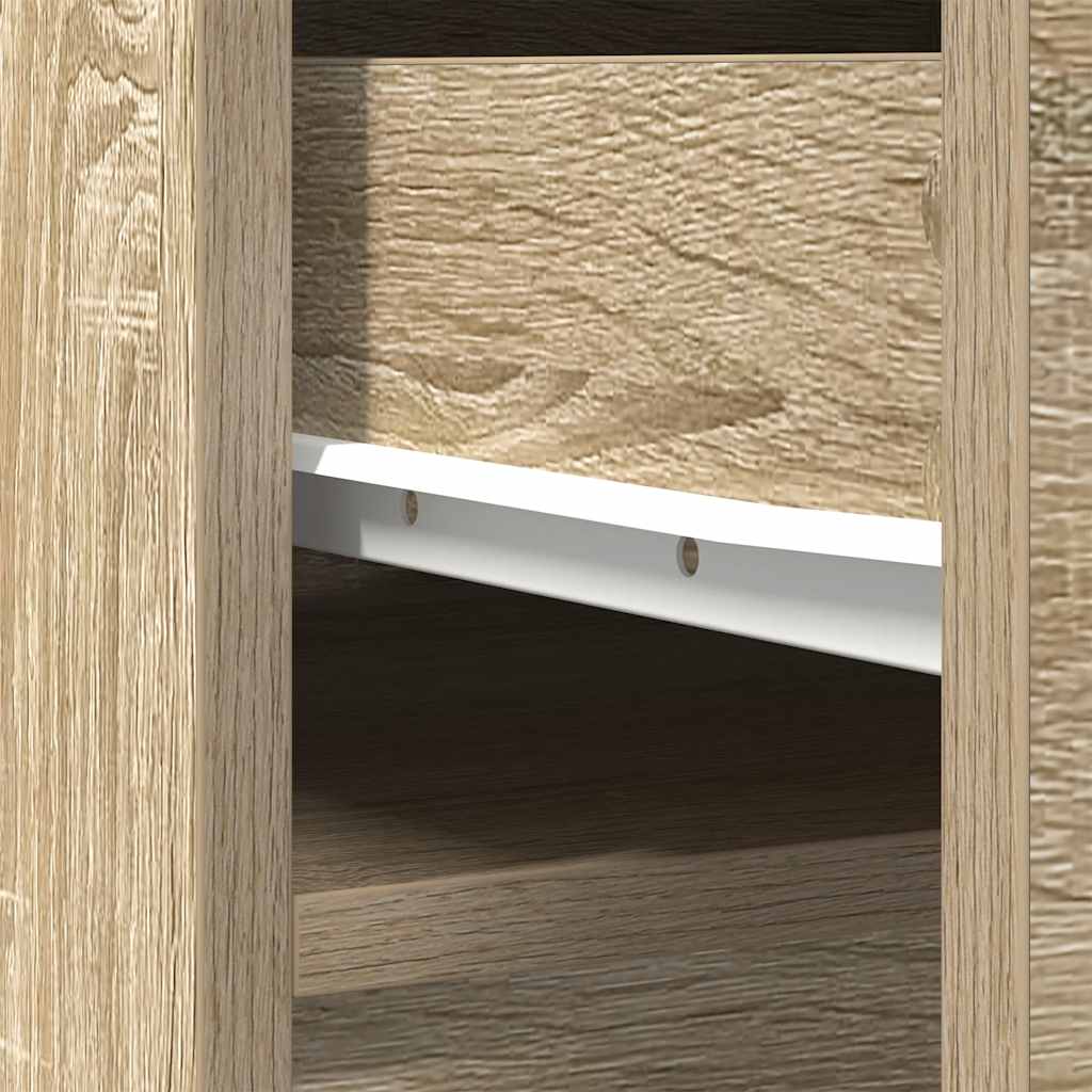 Highboard 37,5x35x180 cm spaanplaat sonoma eikenkleurig is nu te koop bij PeponiXL, paradijselijk wonen!