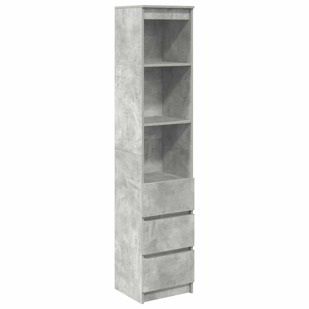 Highboard 37,5x35x180 cm spaanplaat betongrijs is nu te koop bij PeponiXL, paradijselijk wonen!