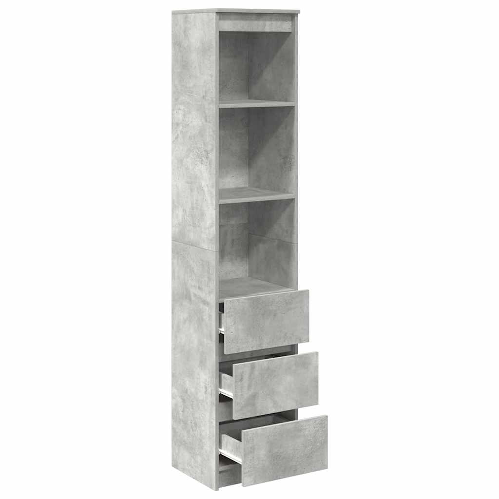 Highboard 37,5x35x180 cm spaanplaat betongrijs is nu te koop bij PeponiXL, paradijselijk wonen!