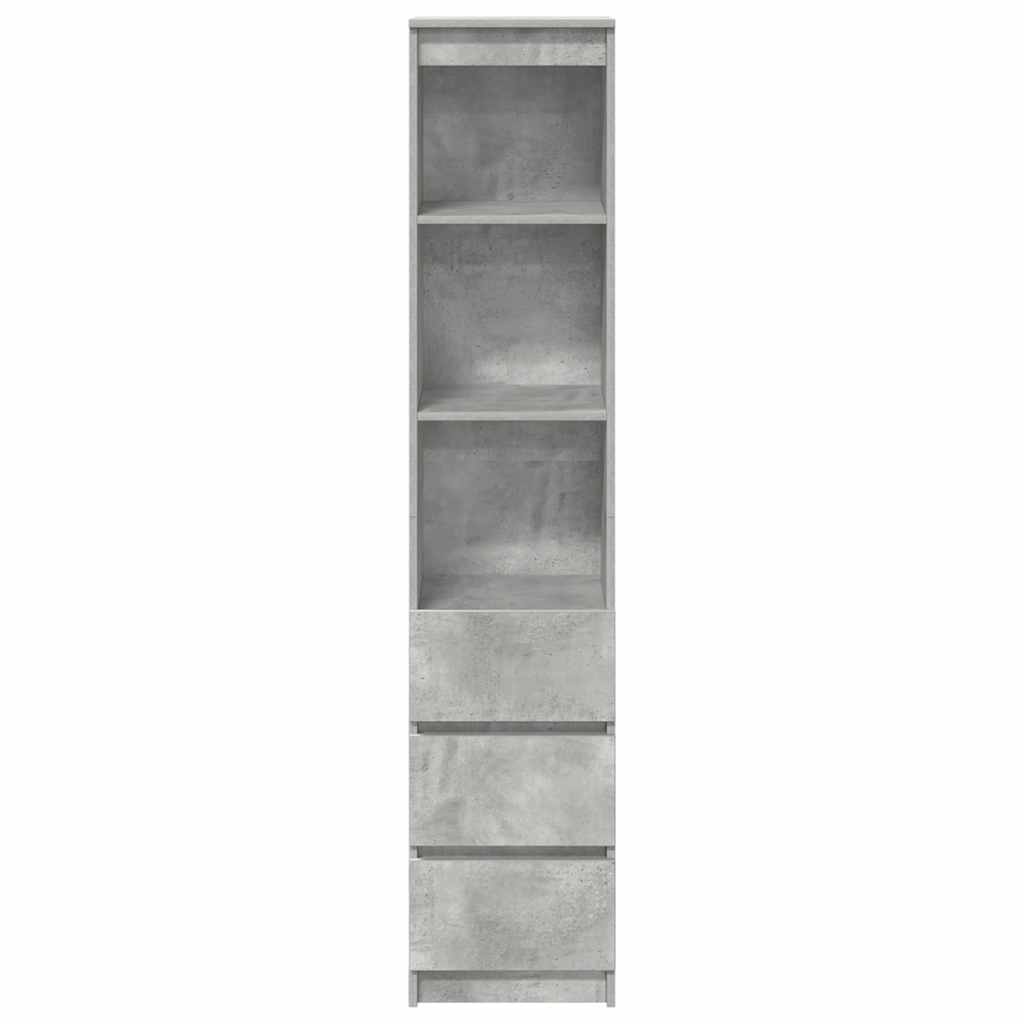 Highboard 37,5x35x180 cm spaanplaat betongrijs is nu te koop bij PeponiXL, paradijselijk wonen!