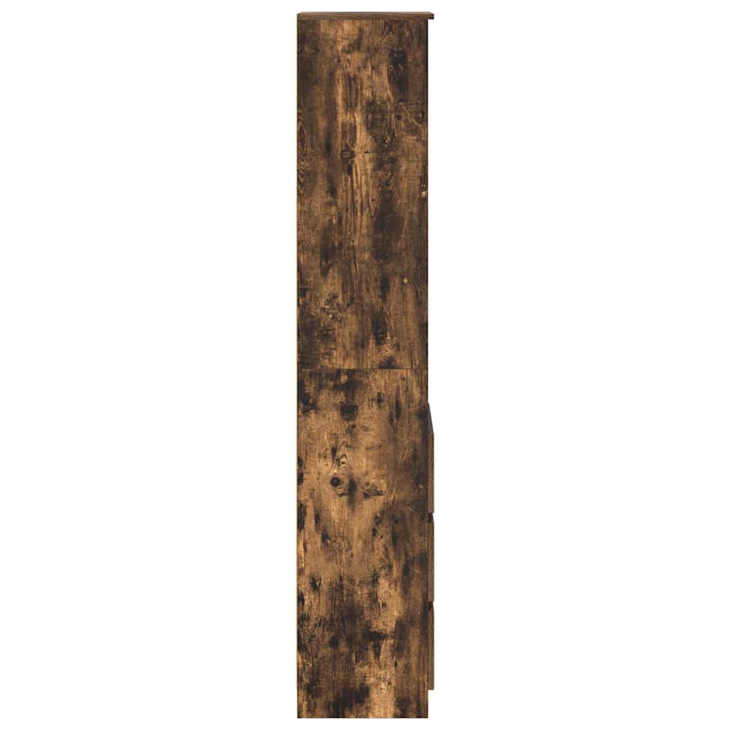 Hoge kast 37,5x35x180 cm spaanplaat gerookt eikenkleurig is nu te koop bij PeponiXL, paradijselijk wonen!