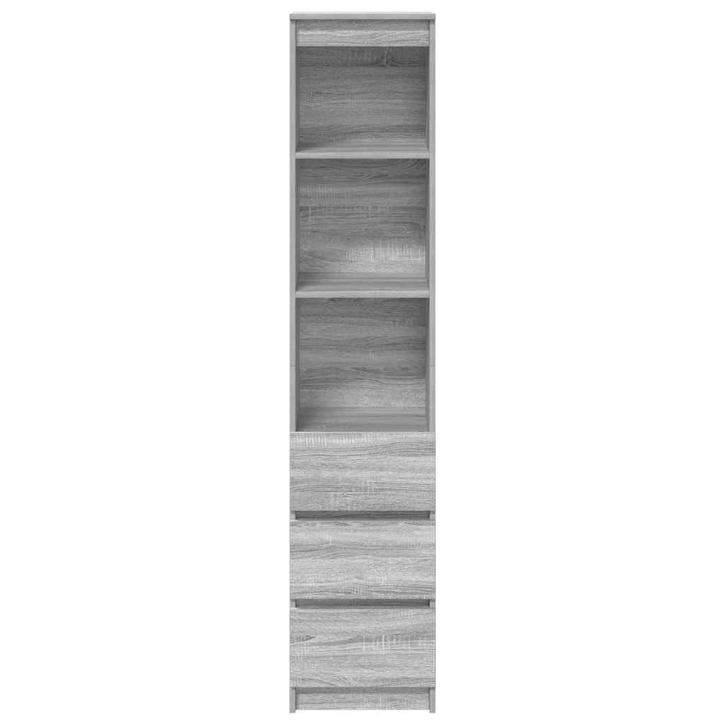 Hoge kast 37,5x35x180 cm spaanplaat grijs sonoma is nu te koop bij PeponiXL, paradijselijk wonen!