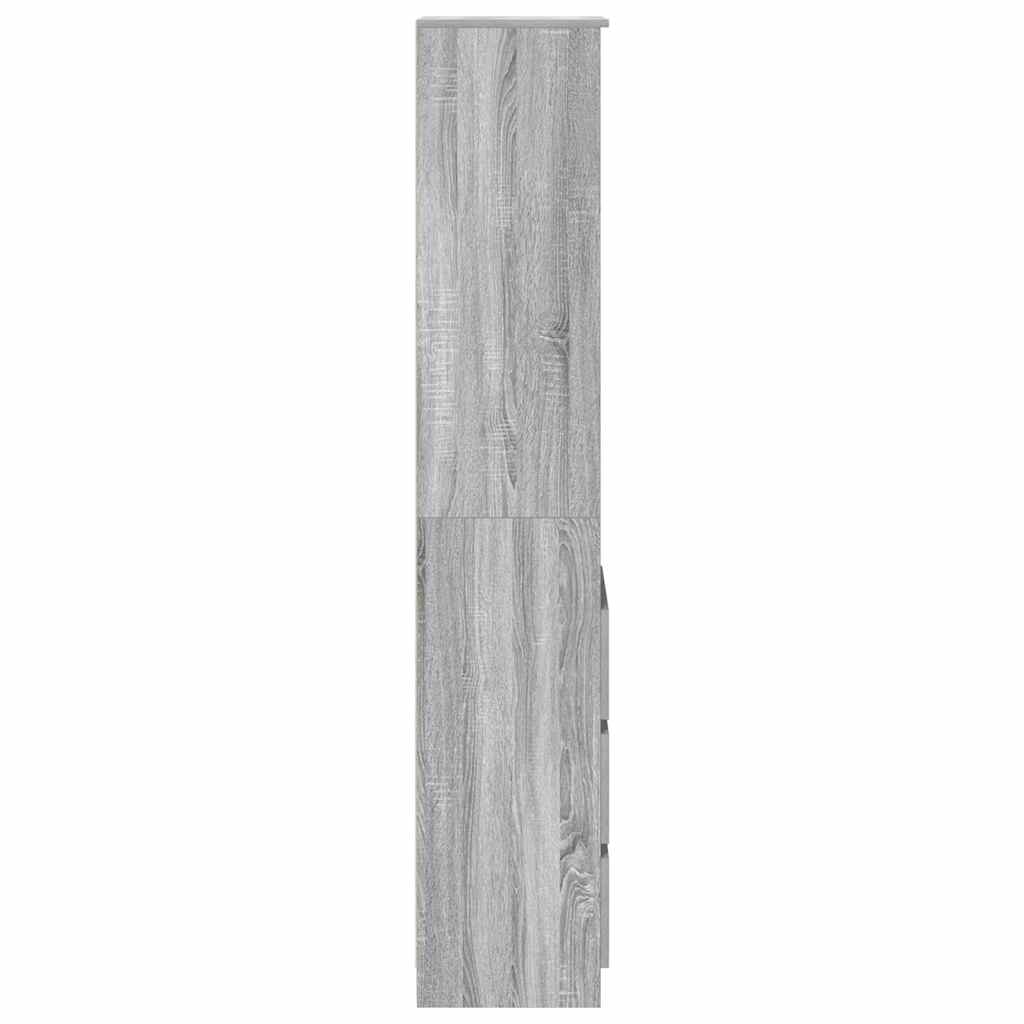 Hoge kast 37,5x35x180 cm spaanplaat grijs sonoma is nu te koop bij PeponiXL, paradijselijk wonen!