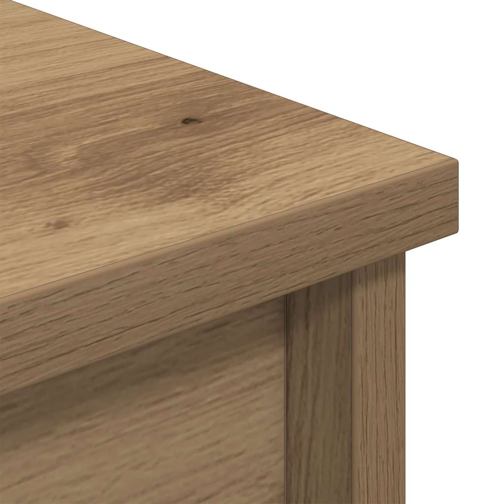Hoge kast 37,5x35x180 cm bewerkt hout artisanaal eikenkleur is nu te koop bij PeponiXL, paradijselijk wonen!