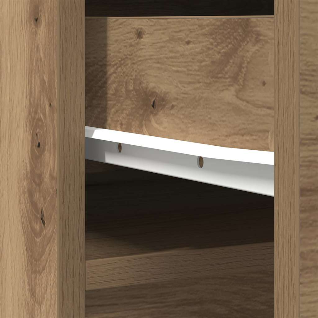 Hoge kast 37,5x35x180 cm bewerkt hout artisanaal eikenkleur is nu te koop bij PeponiXL, paradijselijk wonen!