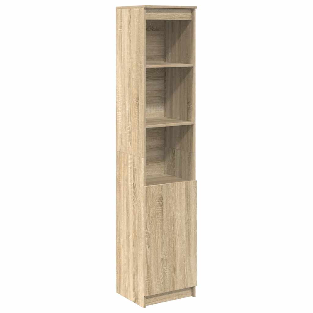 Highboard 37,5x35x180 cm spaanplaat sonoma eikenkleurig is nu te koop bij PeponiXL, paradijselijk wonen!