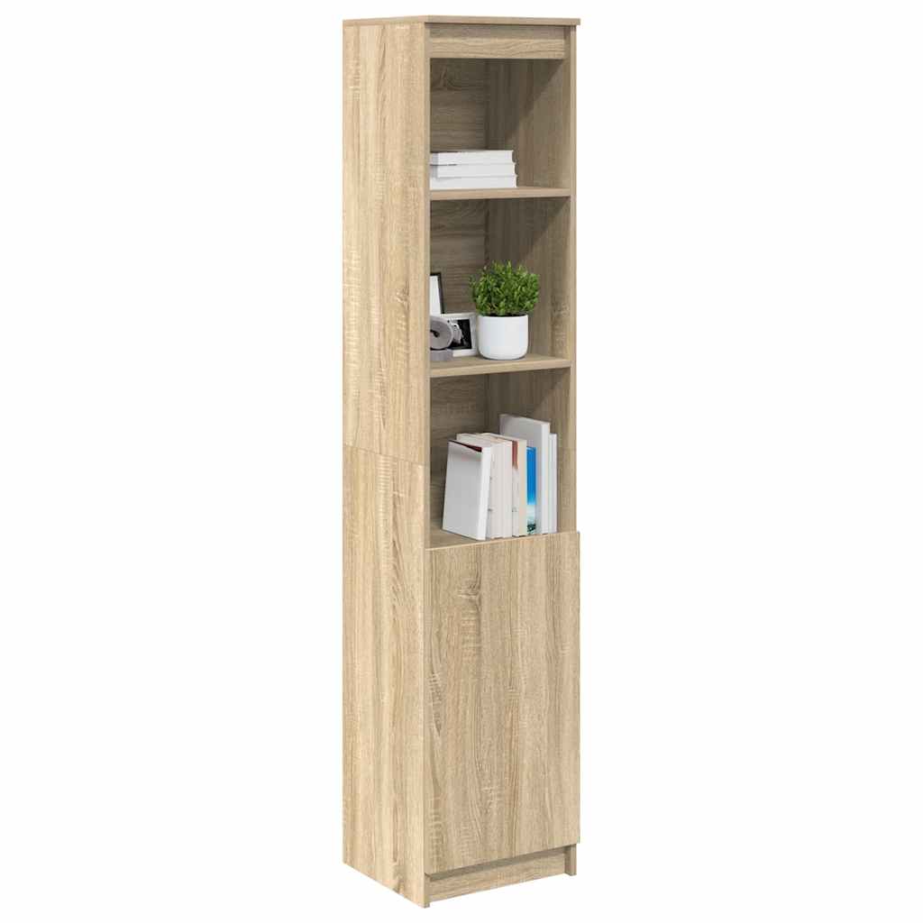 Highboard 37,5x35x180 cm spaanplaat sonoma eikenkleurig is nu te koop bij PeponiXL, paradijselijk wonen!