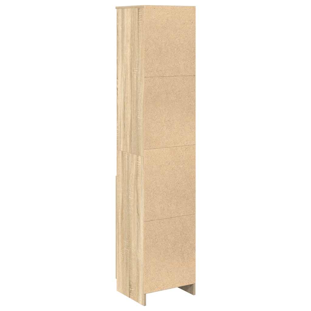 Highboard 37,5x35x180 cm spaanplaat sonoma eikenkleurig is nu te koop bij PeponiXL, paradijselijk wonen!