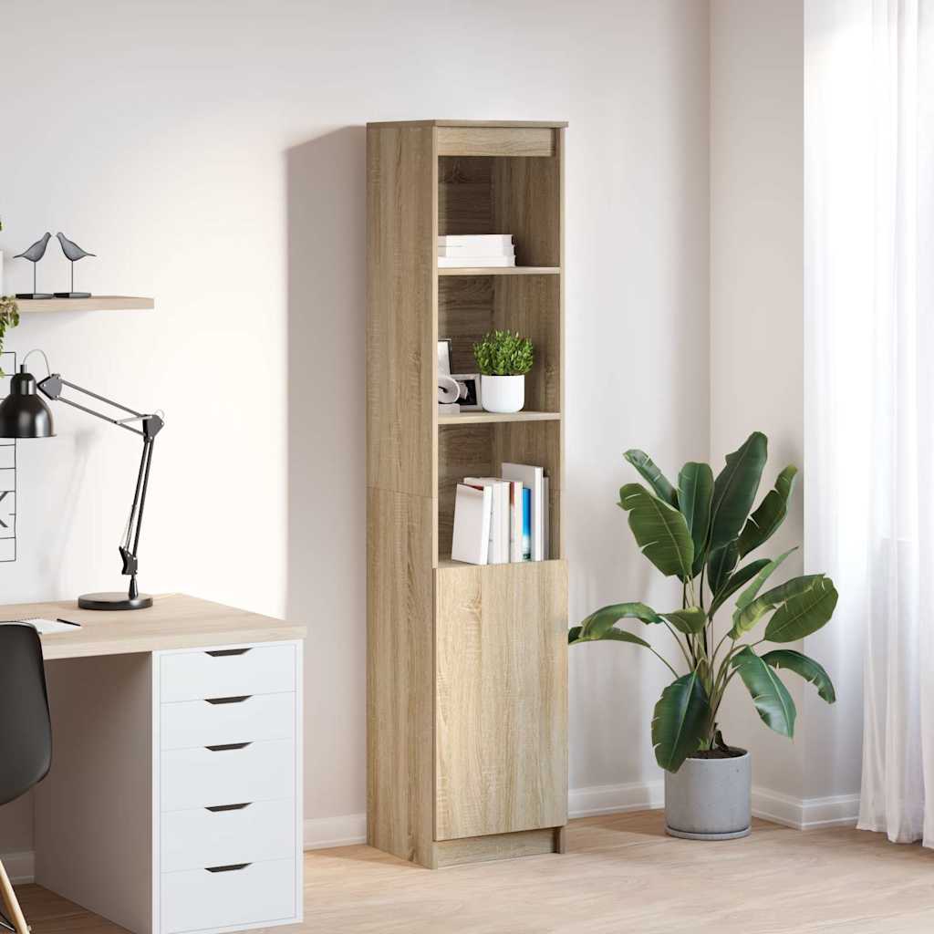 Highboard 37,5x35x180 cm spaanplaat sonoma eikenkleurig is nu te koop bij PeponiXL, paradijselijk wonen!