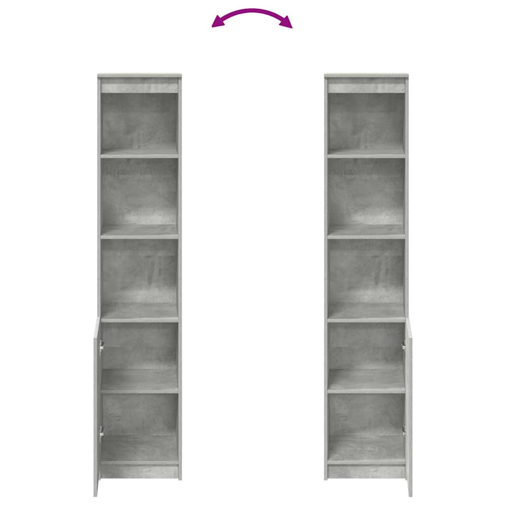 Highboard 37,5x35x180 cm spaanplaat betongrijs is nu te koop bij PeponiXL, paradijselijk wonen!