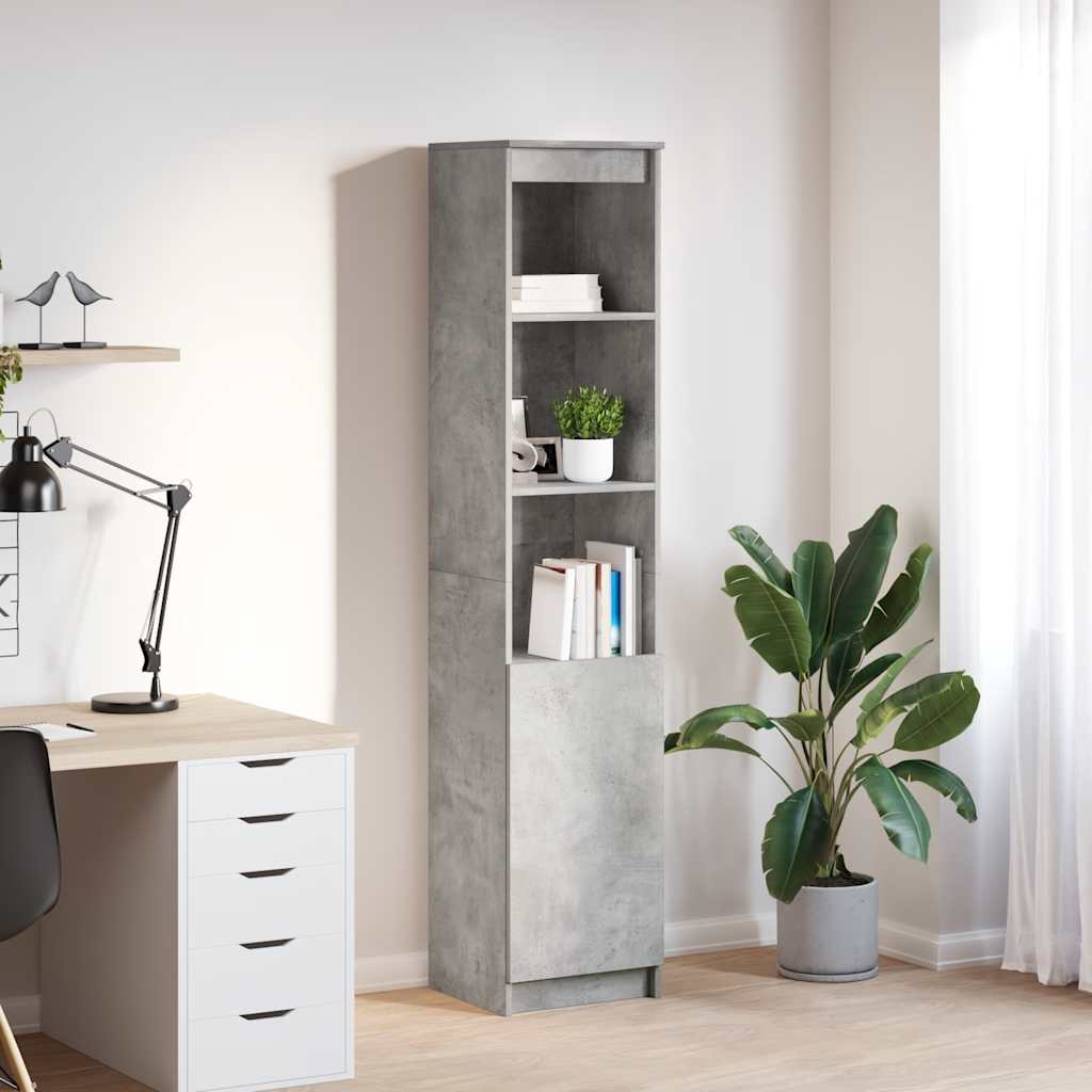 Highboard 37,5x35x180 cm spaanplaat betongrijs is nu te koop bij PeponiXL, paradijselijk wonen!