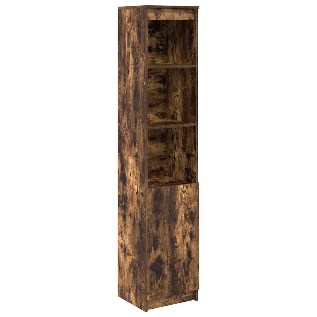 Hoge kast 37,5x35x180 cm spaanplaat gerookt eikenkleurig is nu te koop bij PeponiXL, paradijselijk wonen!