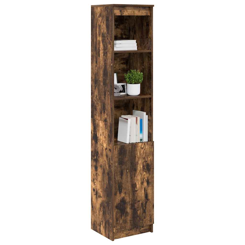 Hoge kast 37,5x35x180 cm spaanplaat gerookt eikenkleurig is nu te koop bij PeponiXL, paradijselijk wonen!