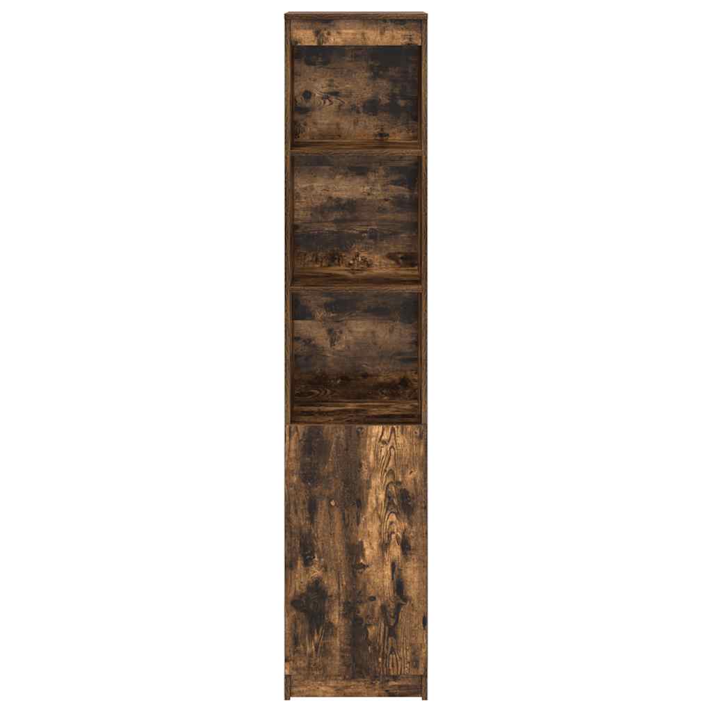 Hoge kast 37,5x35x180 cm spaanplaat gerookt eikenkleurig is nu te koop bij PeponiXL, paradijselijk wonen!