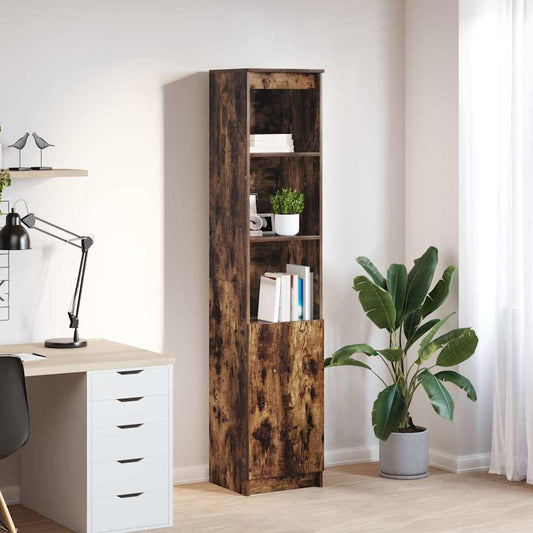 Hoge kast 37,5x35x180 cm spaanplaat gerookt eikenkleurig is nu te koop bij PeponiXL, paradijselijk wonen!