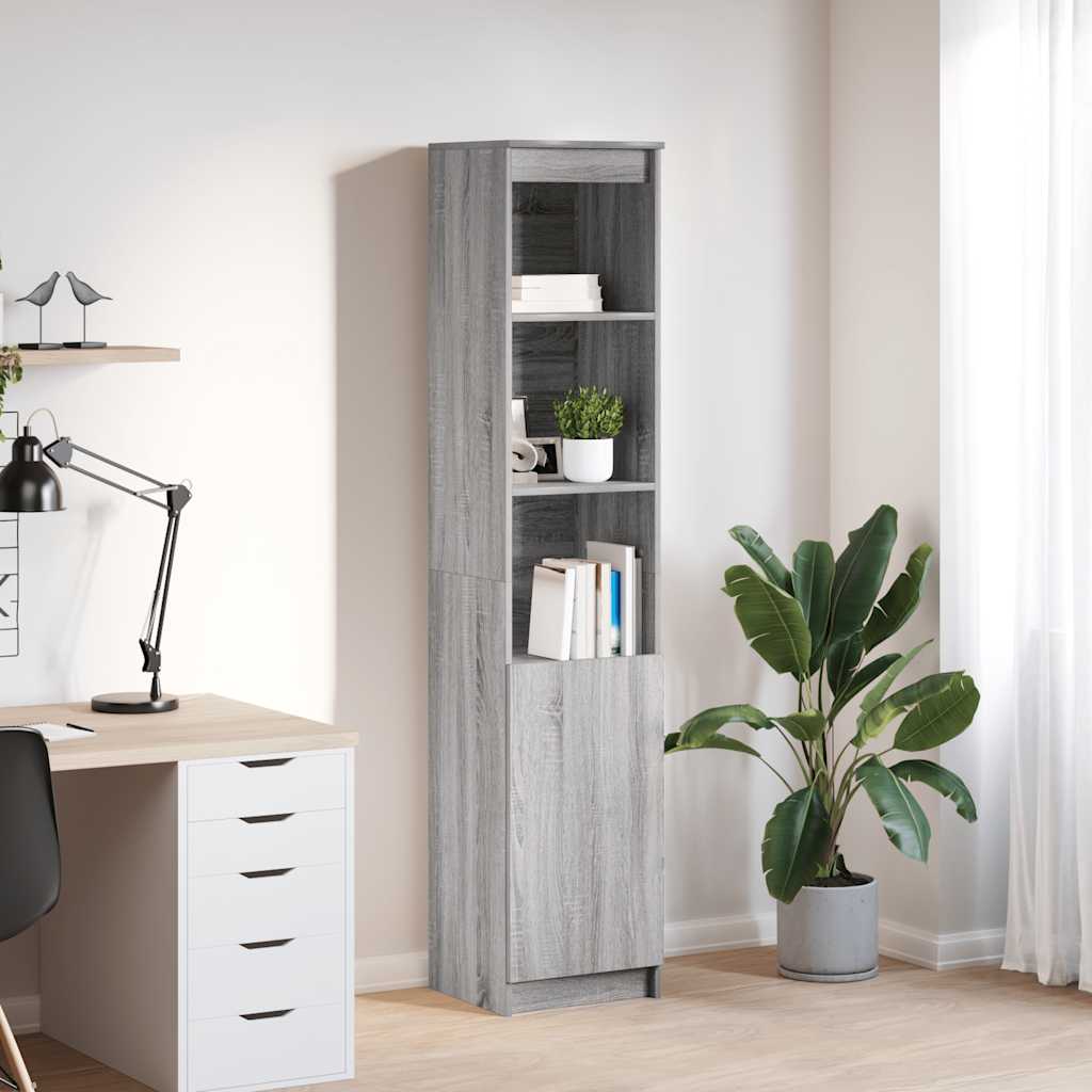 Hoge kast 37,5x35x180 cm spaanplaat grijs sonoma is nu te koop bij PeponiXL, paradijselijk wonen!