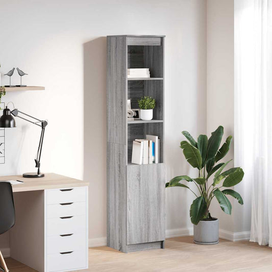 Hoge kast 37,5x35x180 cm spaanplaat grijs sonoma is nu te koop bij PeponiXL, paradijselijk wonen!