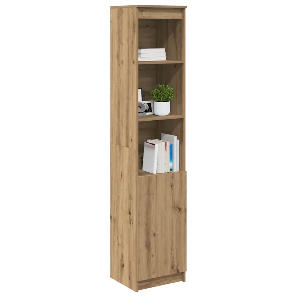Hoge kast 37,5x35x180 cm bewerkt hout artisanaal eikenkleur is nu te koop bij PeponiXL, paradijselijk wonen!