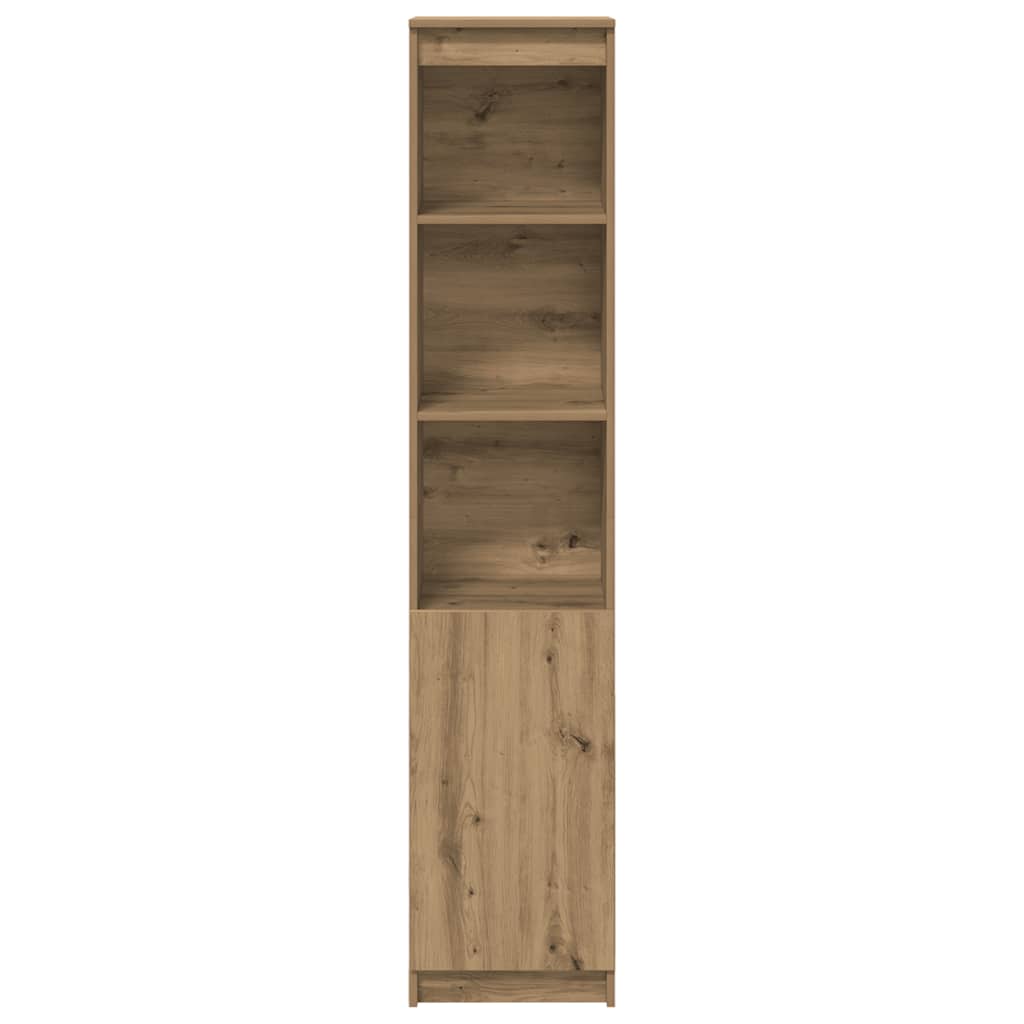 Hoge kast 37,5x35x180 cm bewerkt hout artisanaal eikenkleur is nu te koop bij PeponiXL, paradijselijk wonen!