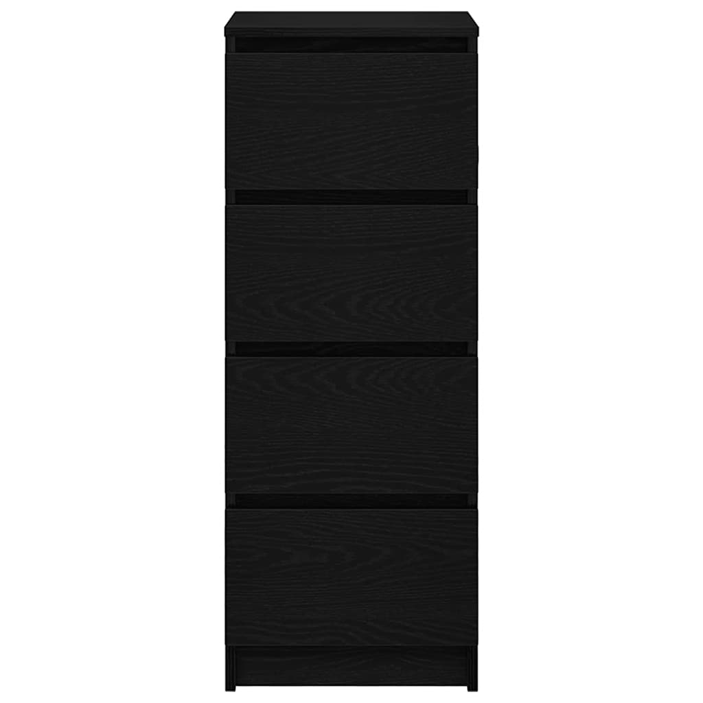 Dressoir 37,5x35x99 cm spaanplaat zwart eikenkleurig is nu te koop bij PeponiXL, paradijselijk wonen!