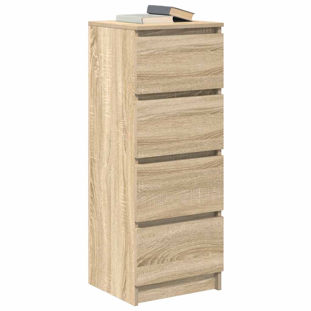 Dressoir 37,5x35x99 cm spaanplaat sonoma eikenkleurig is nu te koop bij PeponiXL, paradijselijk wonen!