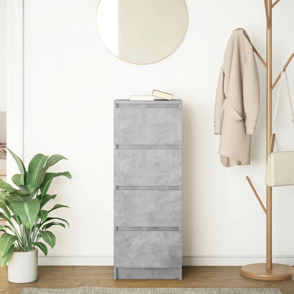 Dressoir 37,5x35x99 cm spaanplaat betongrijs is nu te koop bij PeponiXL, paradijselijk wonen!