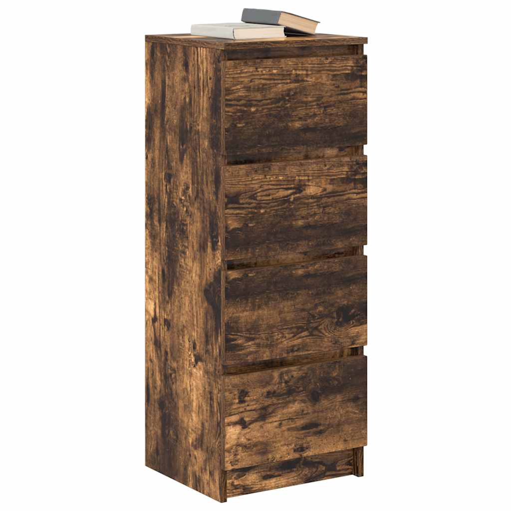 Dressoir 37,5x35x99 cm spaanplaat gerookt eikenkleurig is nu te koop bij PeponiXL, paradijselijk wonen!