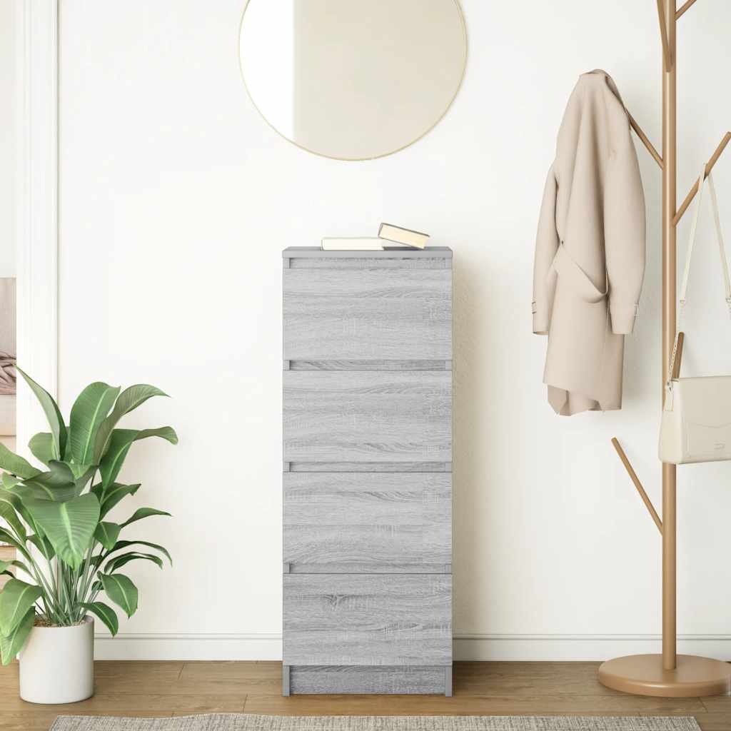 Dressoir 37,5x35x99 cm spaanplaat grijs sonoma is nu te koop bij PeponiXL, paradijselijk wonen!