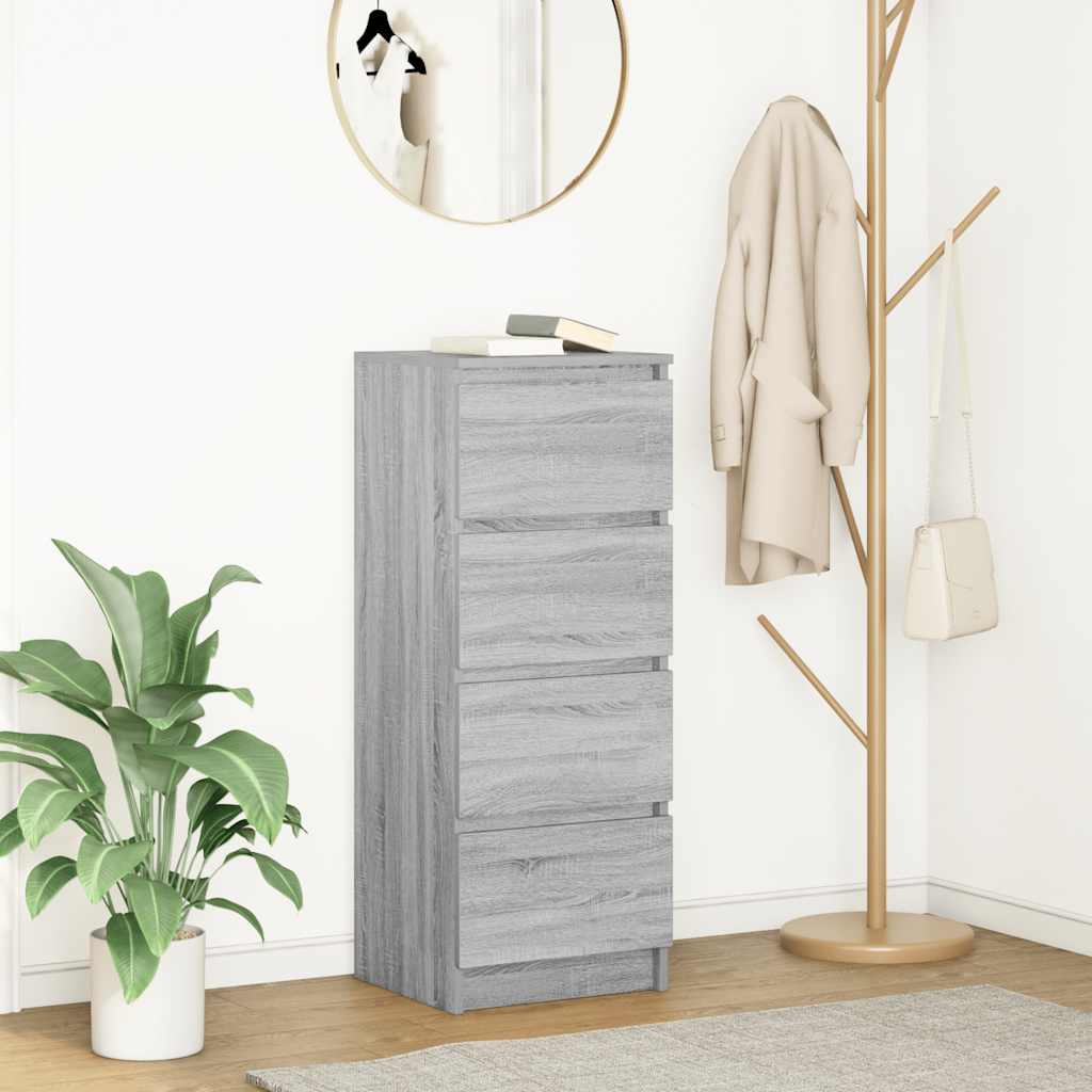 Dressoir 37,5x35x99 cm spaanplaat grijs sonoma is nu te koop bij PeponiXL, paradijselijk wonen!