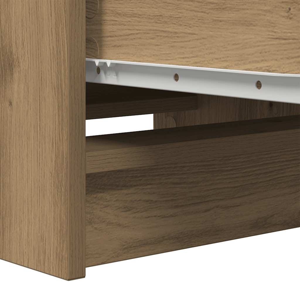Dressoir 37,5x35x99 cm spaanplaat ambachtelijk eikenkleurig is nu te koop bij PeponiXL, paradijselijk wonen!