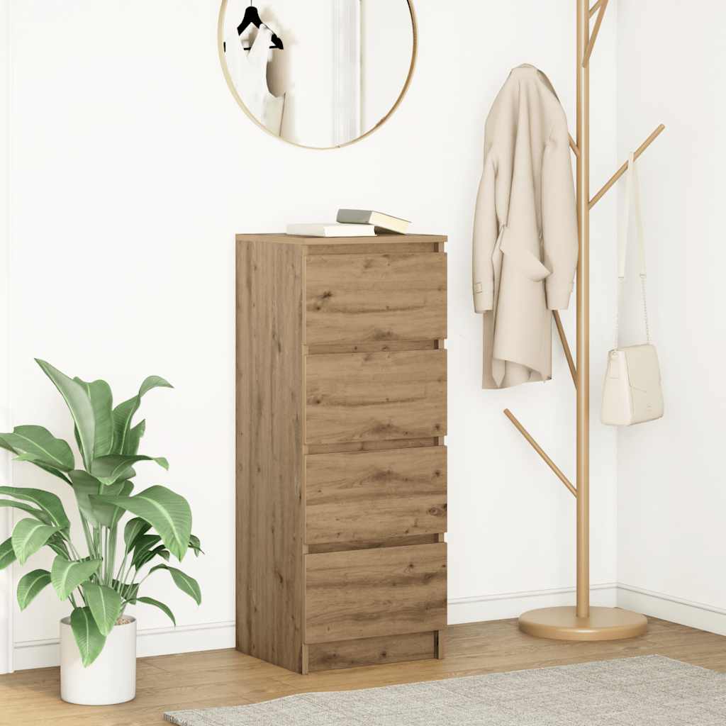 Dressoir 37,5x35x99 cm spaanplaat ambachtelijk eikenkleurig is nu te koop bij PeponiXL, paradijselijk wonen!