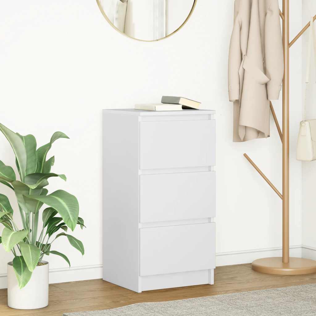Dressoir 37,5x35x76 cm bewerkt hout wit is nu te koop bij PeponiXL, paradijselijk wonen!