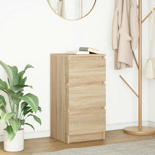 Dressoir 37,5x35x76cm bewerkt hout sonoma eikenkleurig is nu te koop bij PeponiXL, paradijselijk wonen!