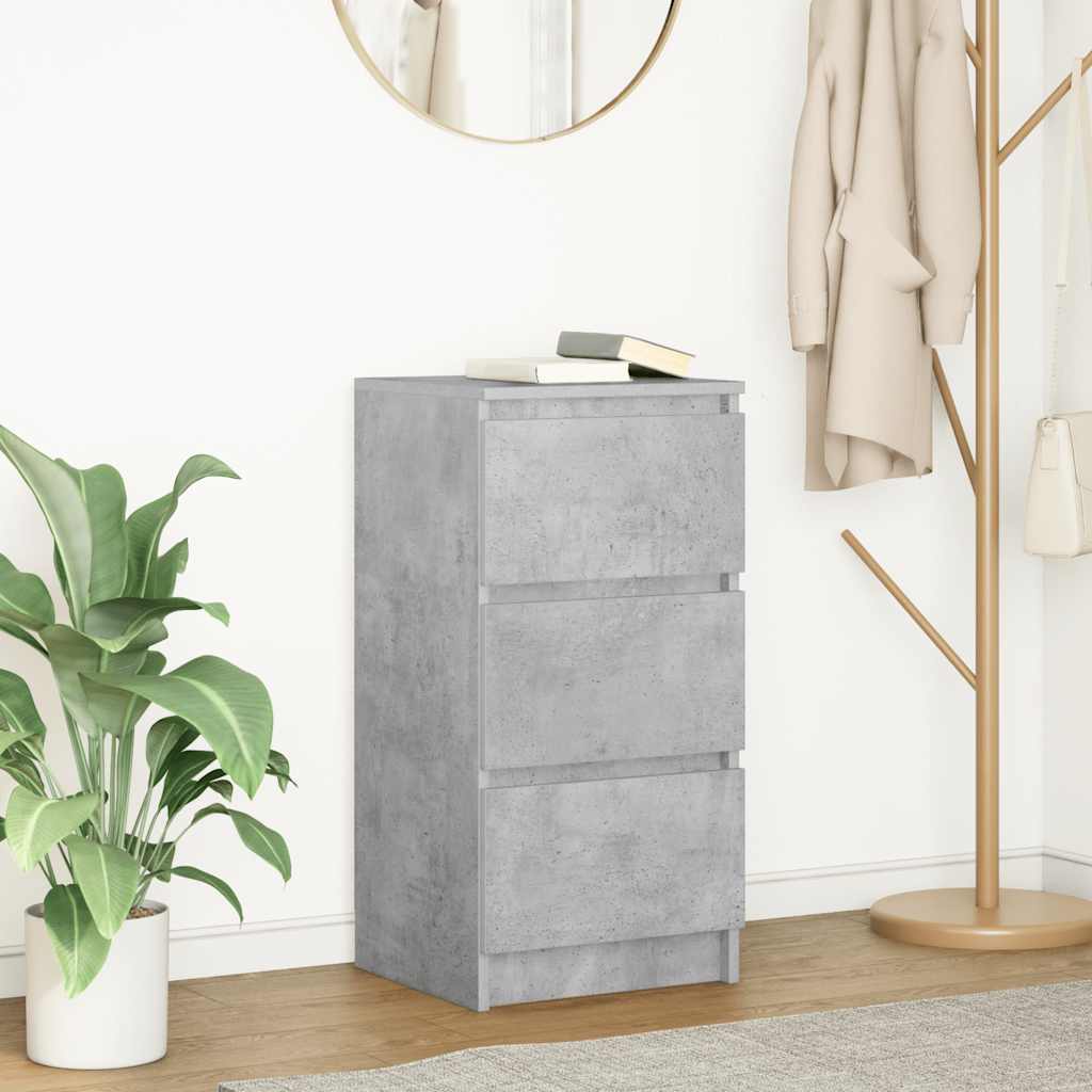 Dressoir 37,5x35x76 cm bewerkt hout betongrijs is nu te koop bij PeponiXL, paradijselijk wonen!