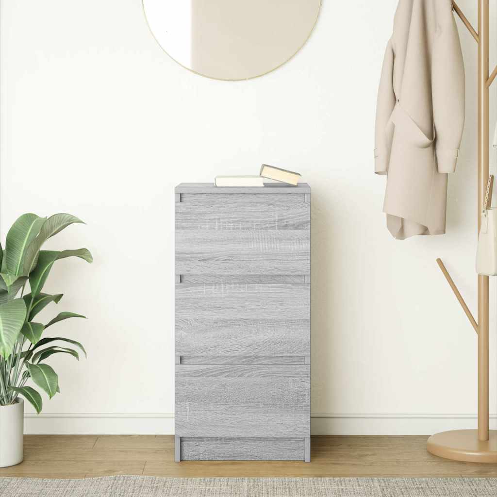 Dressoir 37,5x35x76 cm bewerkt hout grijs sonoma eikenkleurig is nu te koop bij PeponiXL, paradijselijk wonen!