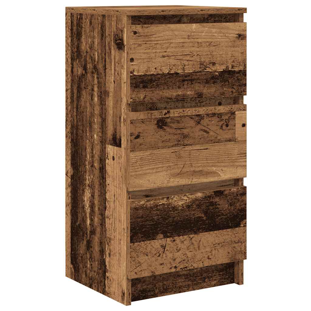 Dressoir 37,5x35x76 cm bewerkt hout oud houtkleurig is nu te koop bij PeponiXL, paradijselijk wonen!