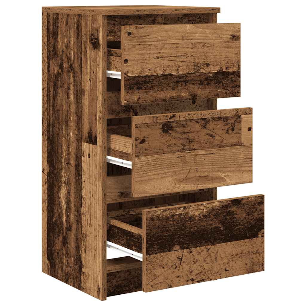 Dressoir 37,5x35x76 cm bewerkt hout oud houtkleurig is nu te koop bij PeponiXL, paradijselijk wonen!