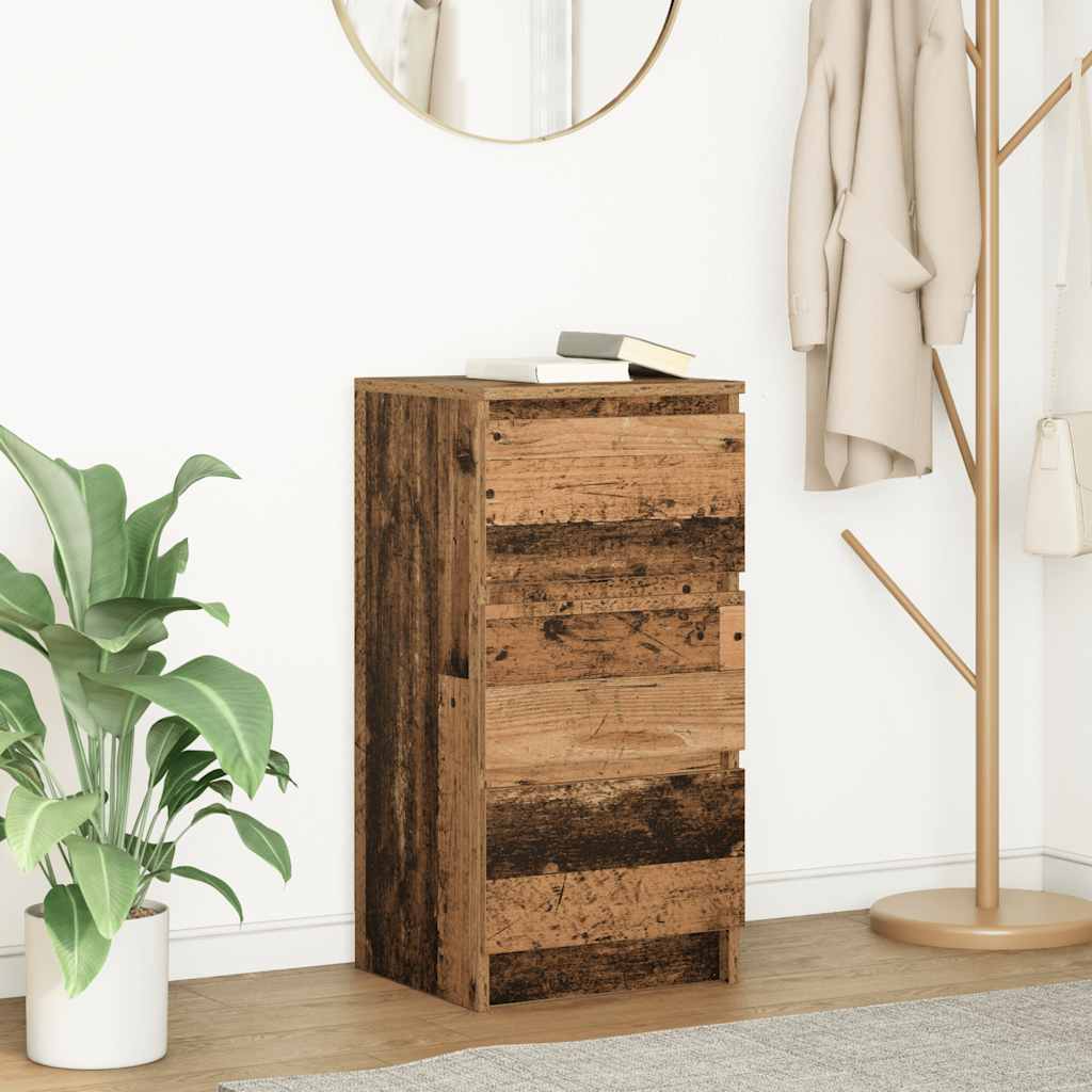 Dressoir 37,5x35x76 cm bewerkt hout oud houtkleurig is nu te koop bij PeponiXL, paradijselijk wonen!