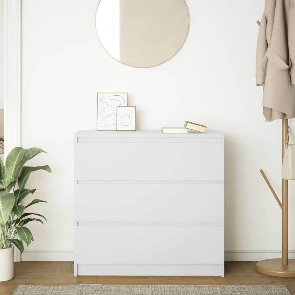 Dressoir 80x35x76 cm spaanplaat wit is nu te koop bij PeponiXL, paradijselijk wonen!