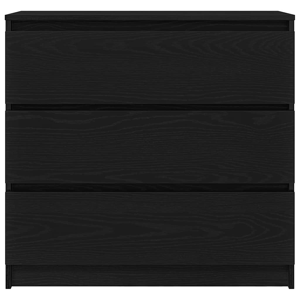 Dressoir 80x35x76 cm spaanplaat zwart eikenkleurig is nu te koop bij PeponiXL, paradijselijk wonen!