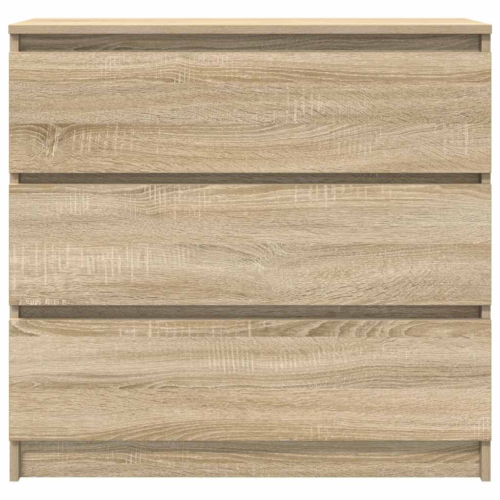 Dressoir 80x35x76 cm spaanplaat sonoma eikenkleurig is nu te koop bij PeponiXL, paradijselijk wonen!