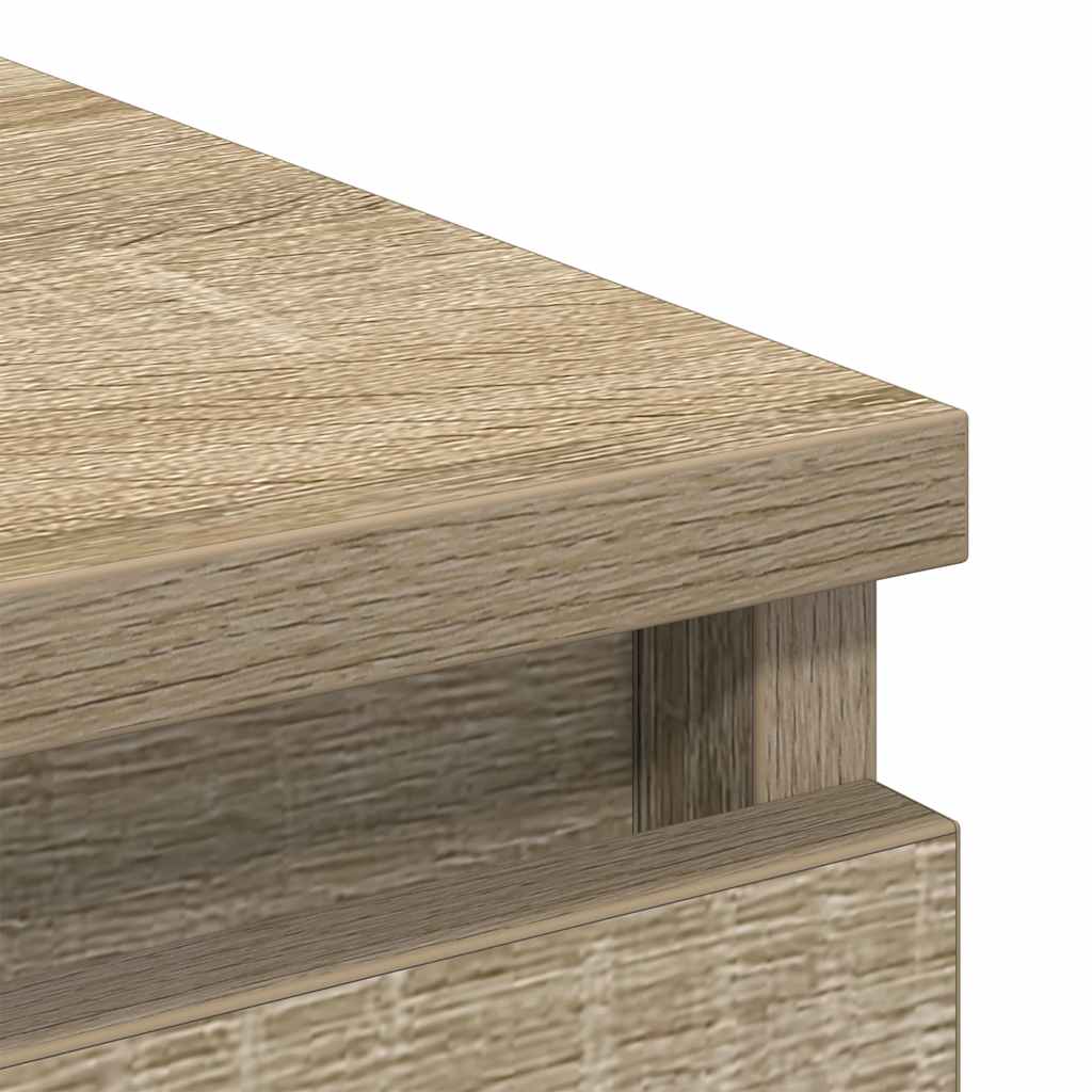 Dressoir 80x35x76 cm spaanplaat sonoma eikenkleurig is nu te koop bij PeponiXL, paradijselijk wonen!