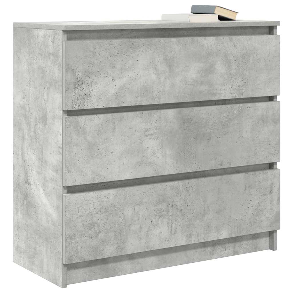 Dressoir 80x35x76 cm spaanplaat betongrijs is nu te koop bij PeponiXL, paradijselijk wonen!