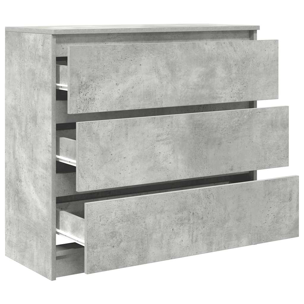 Dressoir 80x35x76 cm spaanplaat betongrijs is nu te koop bij PeponiXL, paradijselijk wonen!