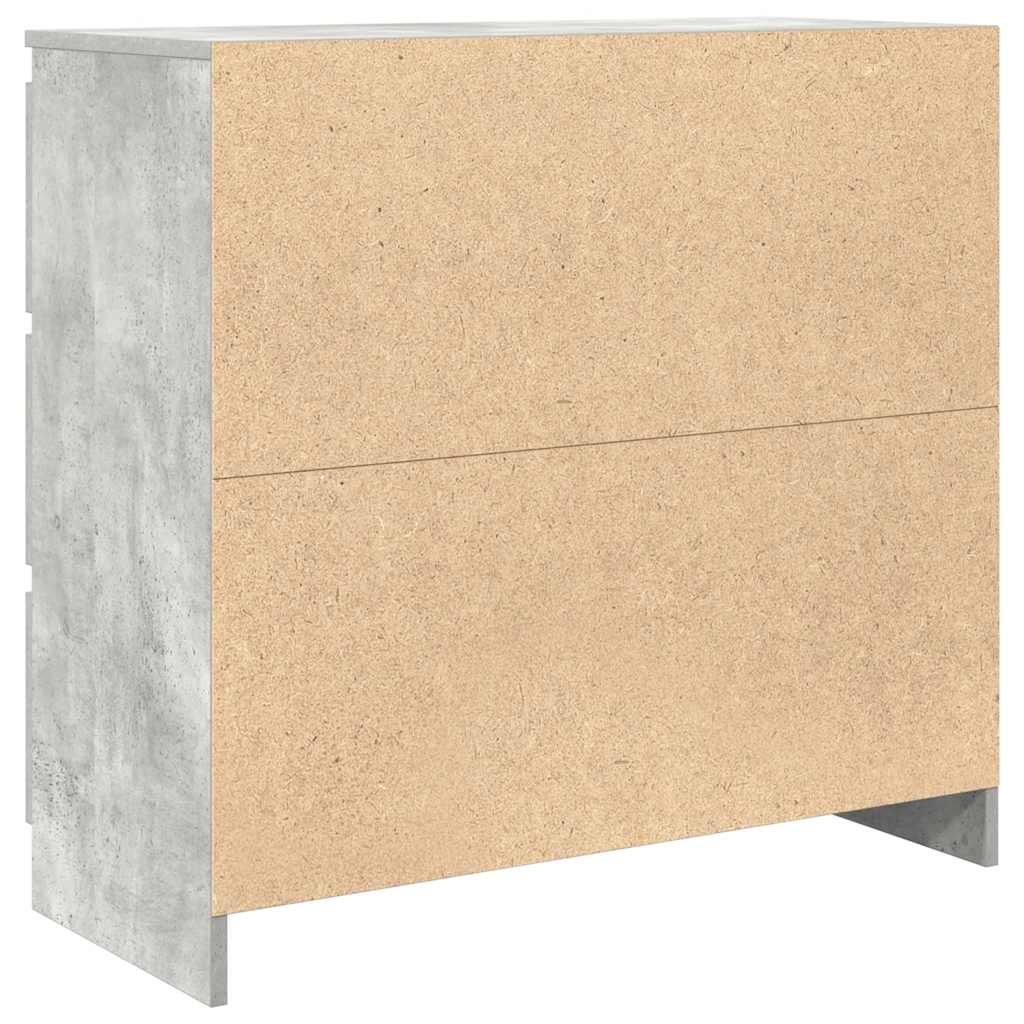 Dressoir 80x35x76 cm spaanplaat betongrijs is nu te koop bij PeponiXL, paradijselijk wonen!
