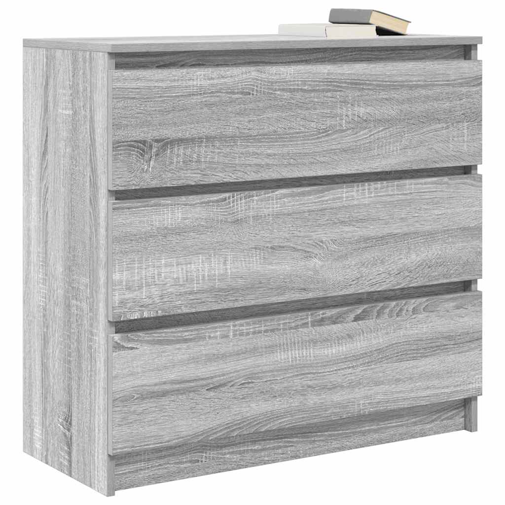 Dressoir 80x35x76 cm spaanplaat grijs sonoma is nu te koop bij PeponiXL, paradijselijk wonen!