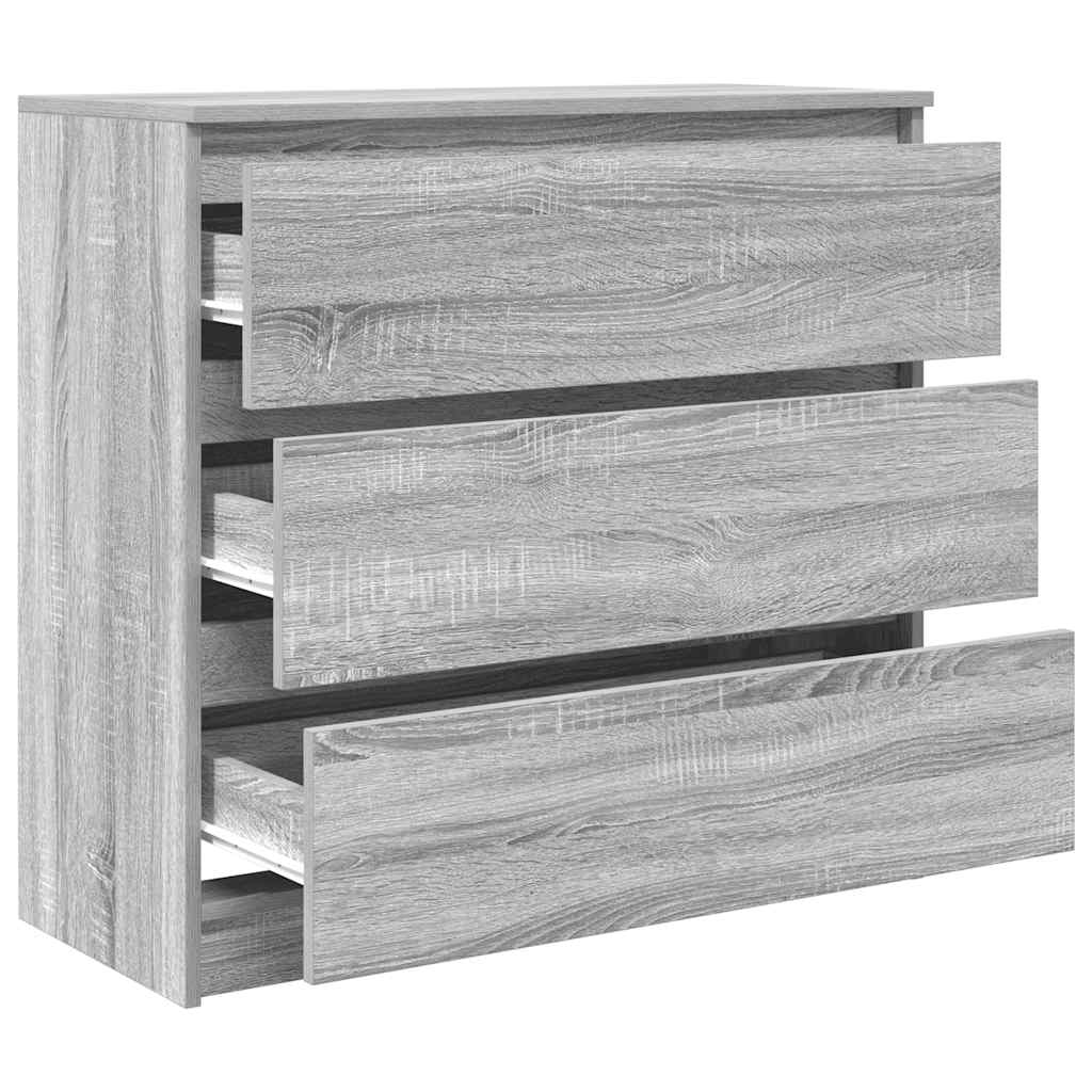 Dressoir 80x35x76 cm spaanplaat grijs sonoma is nu te koop bij PeponiXL, paradijselijk wonen!